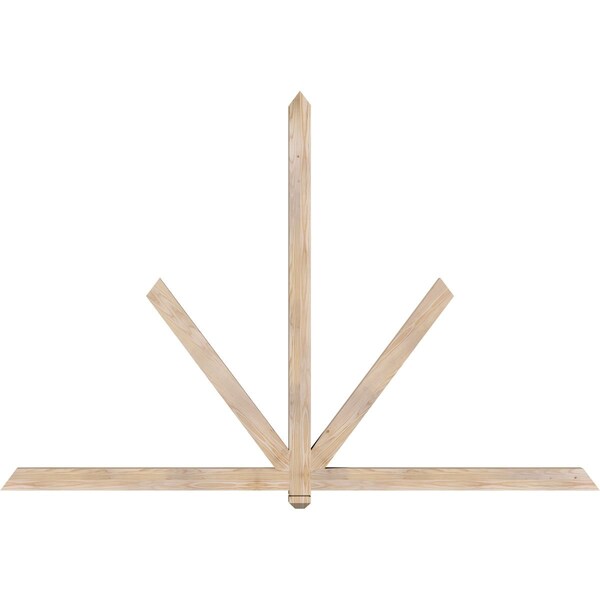 Ekena Millwork Kennewick Smooth Timber Gable Bracket, Douglas Fir, 96"W x 64"H x 3 1/2"D x 3 1/2"F, 16/12 Pitch GBW096X64X0404KEN00SDF - main